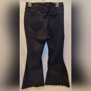 New without tags Women's High waisted Distressed bell bottoms size XL black